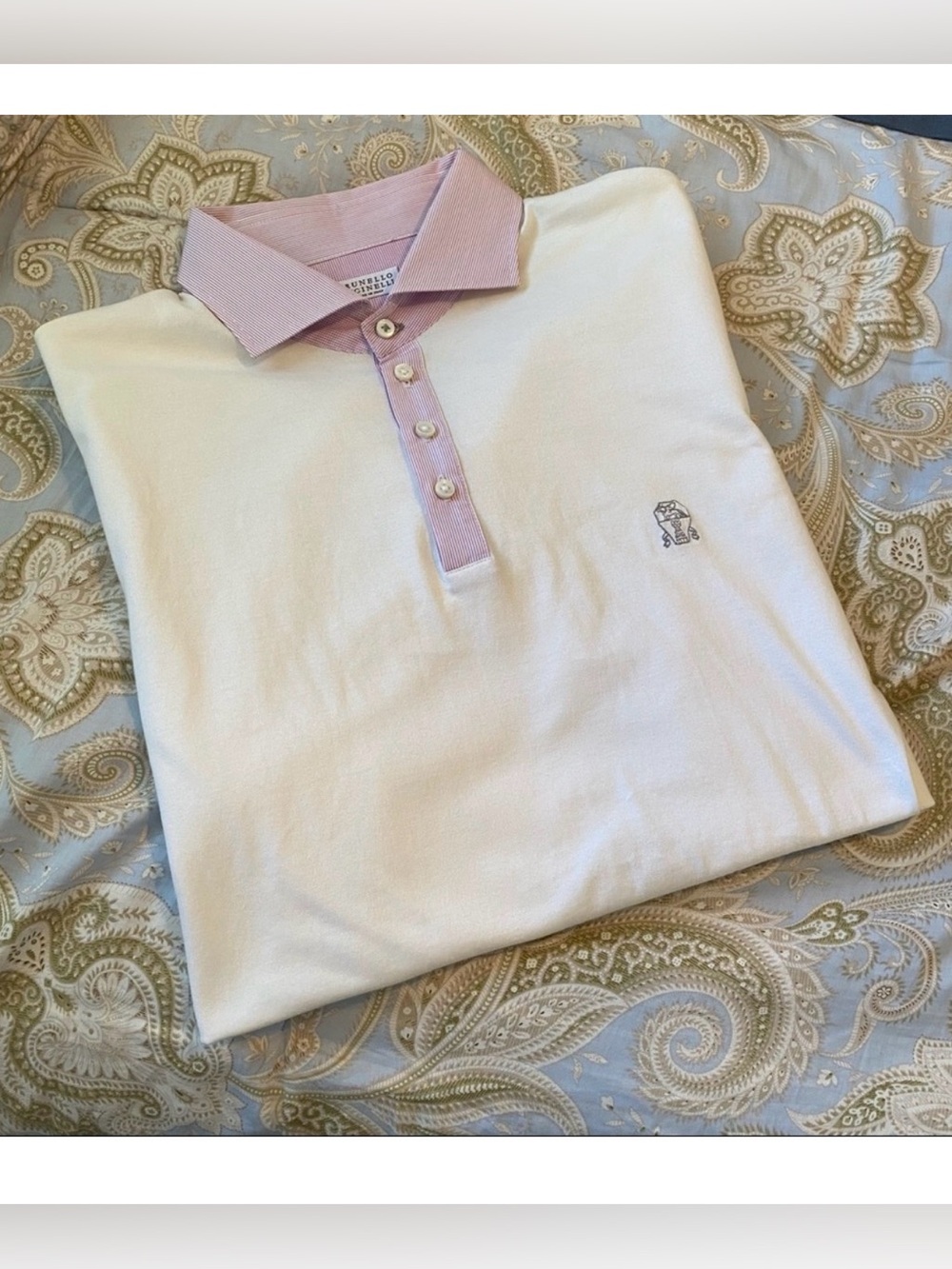 Brunello Cucinelli Contrast Polo Shirt 54